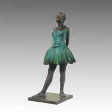 Large Figure Brass Statue Schoolgirl Bronze Garden Sculpture Tpls-003